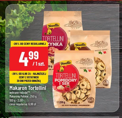 Tortellini z serem i pomidorami Novelle promocja