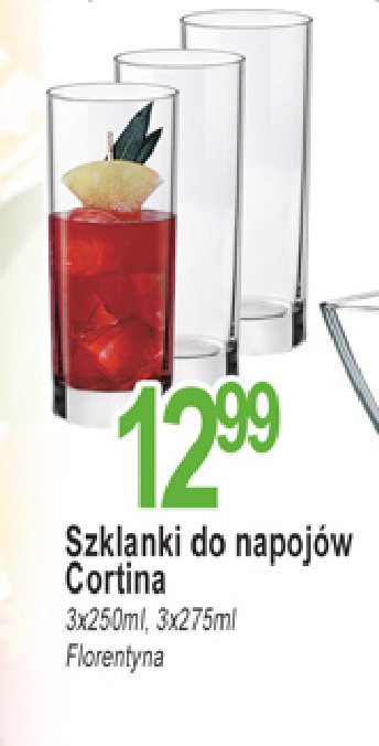 Szklanki cortina 250 ml Florentyna promocja