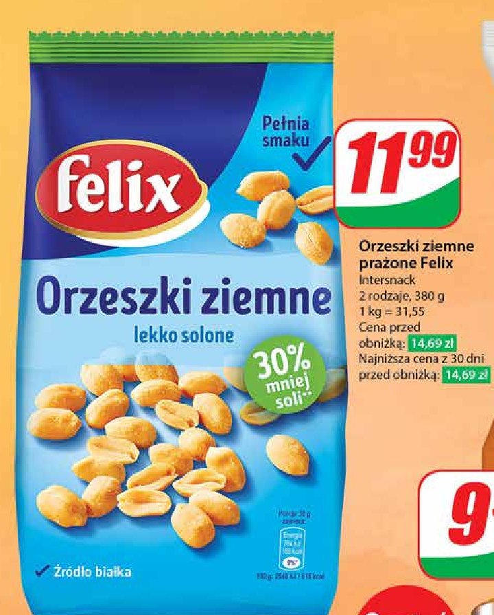 Orzeszki ziemne lekko solone Felix promocja