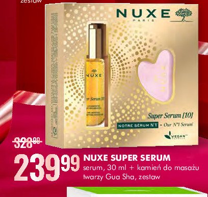 Zestaw w pudełku: super serum 30 ml + kamień do masażu twarzy gua sha Nuxe zestaw promocja