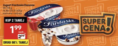 Jogurt Fantasia Danone wybrane rodzaje promocja w Delikatesy Centrum