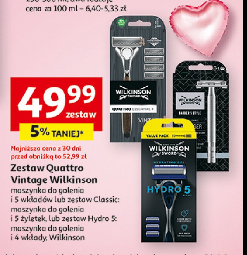 Maszynka do golenia + 5 żyletek Wilkinson barbers style promocja