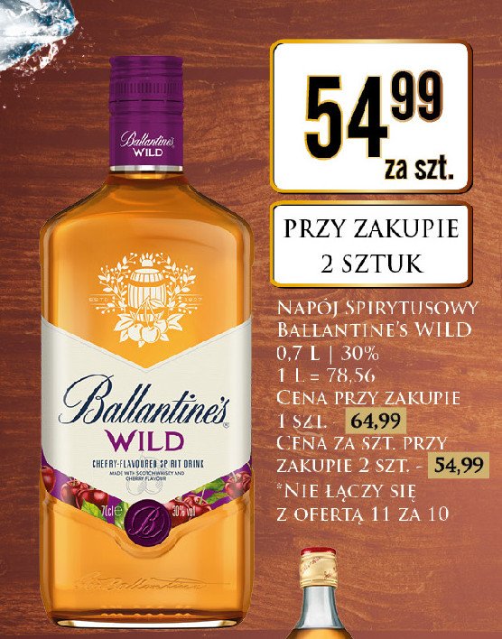 Whisky BALLANTINE'S WILD promocja