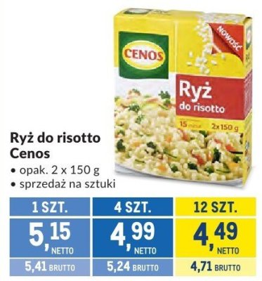 Ry偶 do risotto Cenos promocja w Makro
