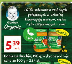 Warzywa z indykiem i pełnoziarnistym makaronem Gerber organic promocja