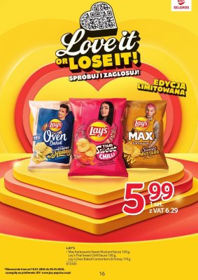 Chipsy Lay's Max Karbowane Sweet Mustard Sauce promocja w Selgros