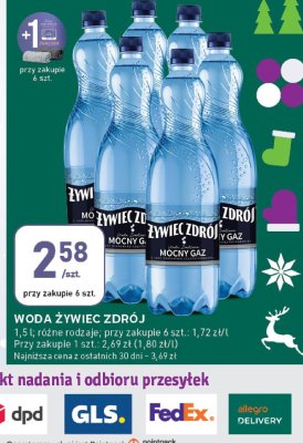 Woda Żywiec Zdrój Mocny Gaz promocja w Stokrotka