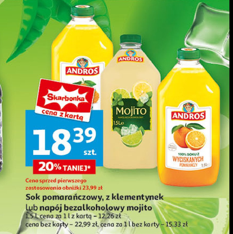 Sok mojito Andros promocja