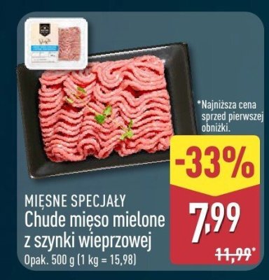 Chude mięso mielone z szynki czerwonej MIĘSNE SPECJAŁY promocja w Aldi