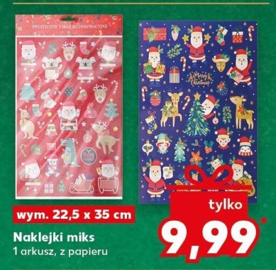 Naklejki mix z papieru promocja w Kaufland