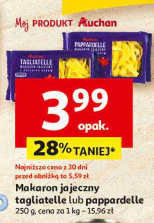 Makaron pappardelle Auchan promocja