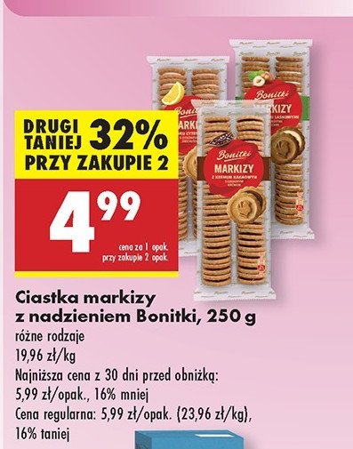 Markizy z nadzieniem cytrynowym Bonitki promocja w Biedronka