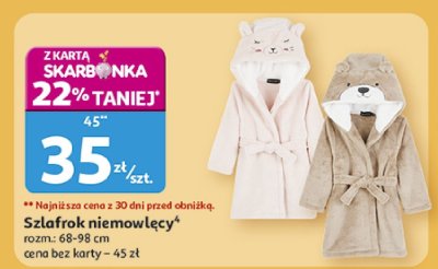 Szlafrok niemowlęcy promocja w Auchan