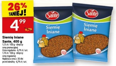 Siemię lniane Sante promocja w Twój Market