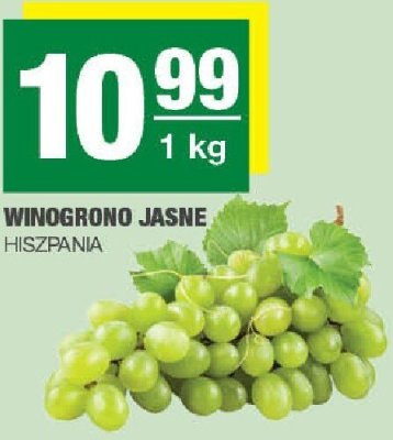 Winogrono jasne Hiszpania promocja w SPAR