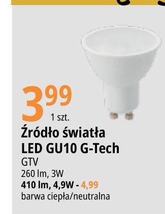 呕ar贸wka led gu10 4.9w G-TECH promocja