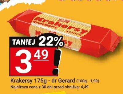 Krakersy dr Gerard 175g (różne rodzaje) promocja w Hitpol