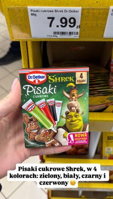 Pisaki cukrowe Shrek 4 kolory promocja w Dino