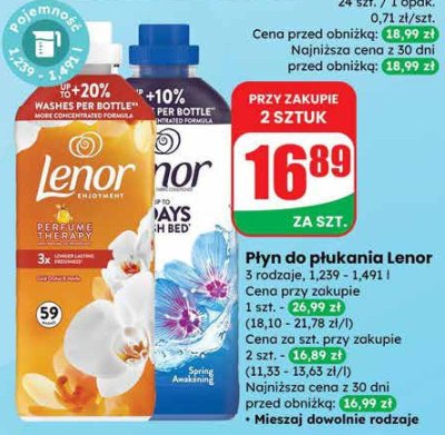 Płyn do płukania Lenor Perfume Therapy promocja w Dino