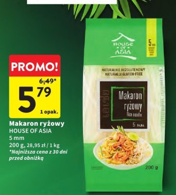 Makaron ryżowy HOUSE OF ASIA 5mm 200g promocja w Intermarche