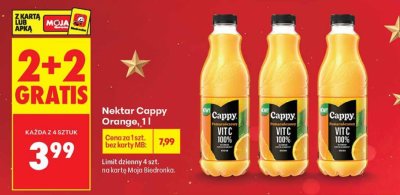Nektar Cappy Orange 1l promocja w Biedronka