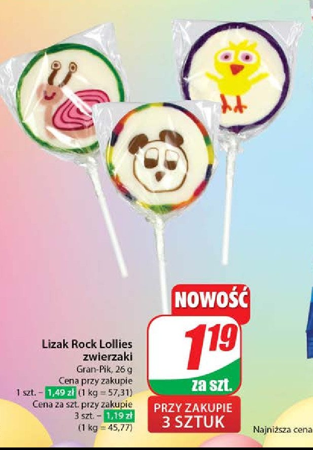 Lizak owocowy Gran-pik promocja