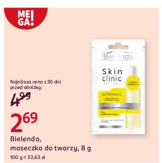 Maska do twarzy witamina c BIELENDA SKIN CLINIC PROFESSIONAL promocja w Rossmann