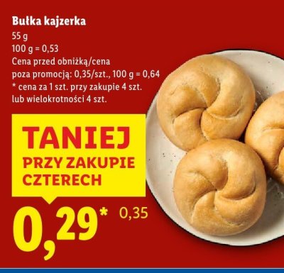 Bułka kajzerka promocja w Lidl