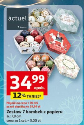 Zestaw 7 bombek z papieru promocja w Auchan