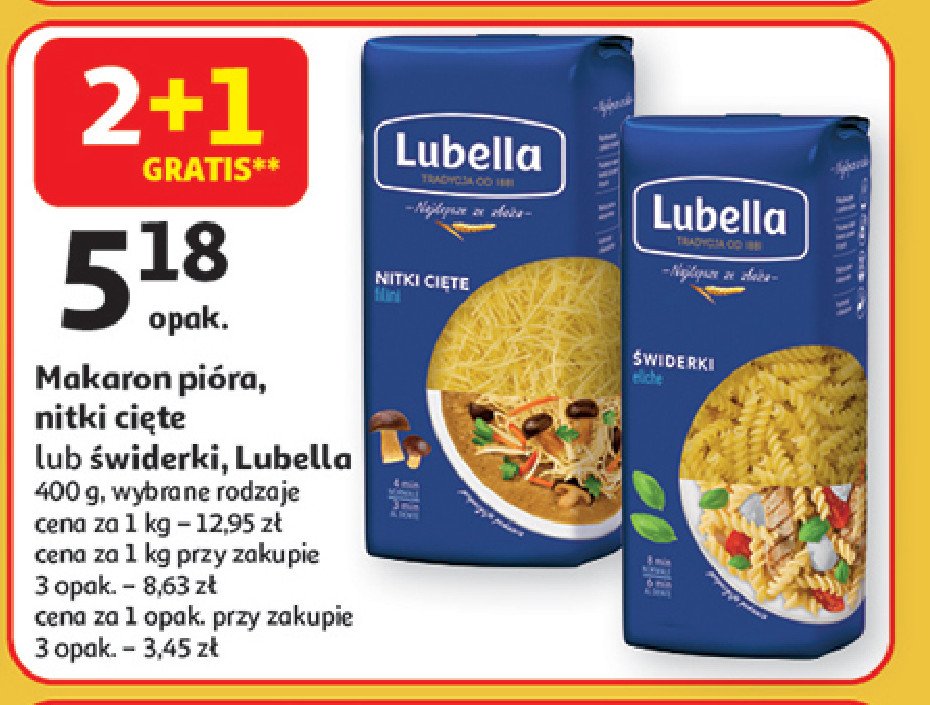 Makaron nitka cięta Lubella makaron promocja