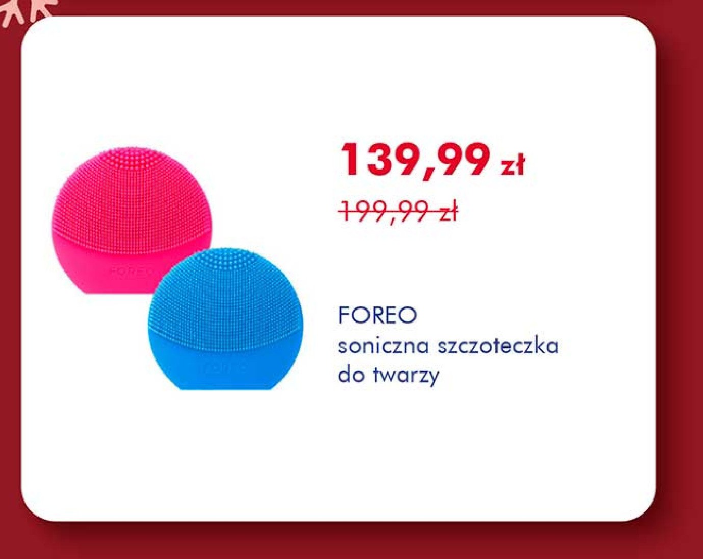 Szczoteczka soniczna do twarzy mini 2 niebieska Foreo luna promocja
