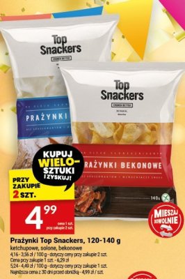Prażynki Top Snackers, 120-140 g promocja w Twój Market