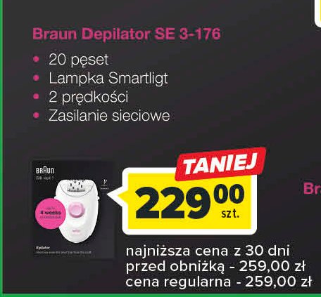 Depilator se 3-176 BRAUN SILK-EPIL 3 promocja