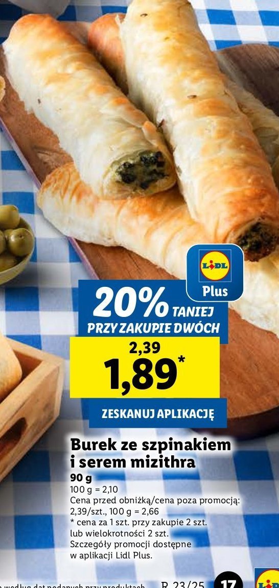 Burek ze szpinakiem promocja