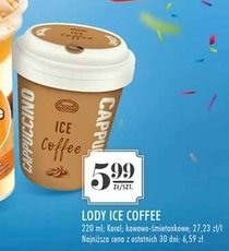 Lody cappuccino KORAL ICE COFFEE promocja
