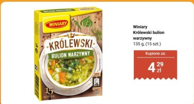 Bulion warzywny Królewski promocja w Biedronka