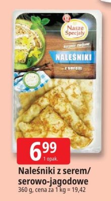 Naleśniki z serem/serowo-jagodowe promocja w Leclerc