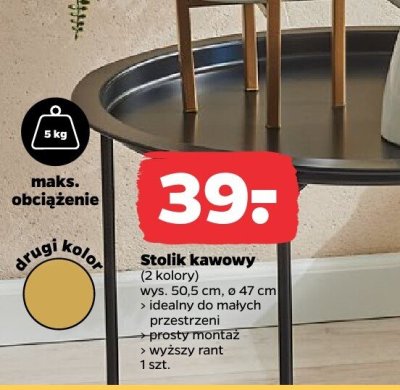 Stolik kawowy 50,5 cm, ø 47 cm promocja w Netto