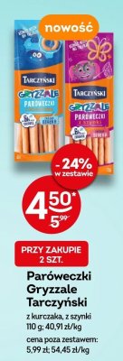 Paróweczki Gryzzale z kurczaka, z szynki promocja w Żabka