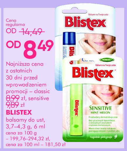 Balsam do ust sensitive Blistex promocja