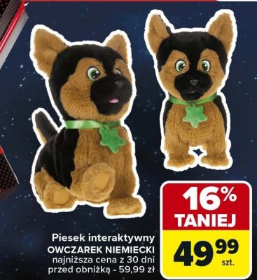 Piesek interaktywny OWCZAREK NIEMIECKI promocja w Carrefour