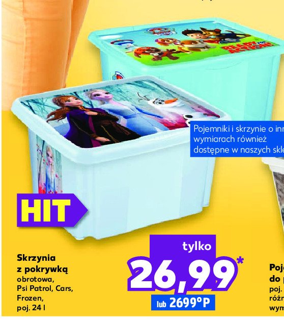 Skrzynia z pokrywką 24 l cars promocja