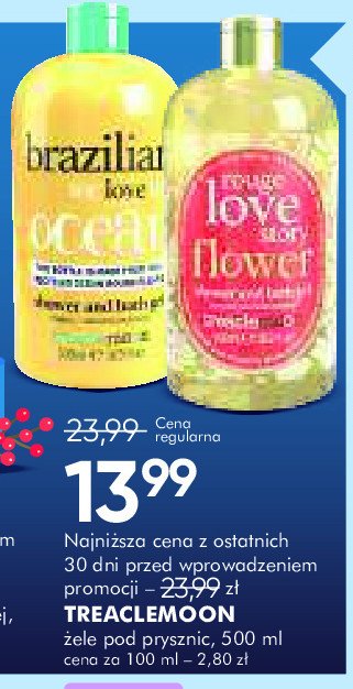 Żel pod prysznic rouge love TREACLEMOON promocja w Super-Pharm