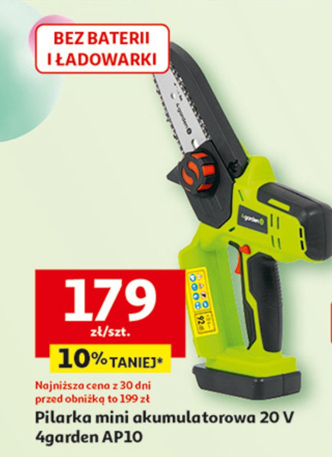 Pilarka mini akumulatorowa 20 v 4GARDEN promocja w Auchan