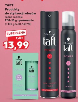 Produkty do stylizacji włosów Taft różne rodzaje 250-10 g promocja w Kaufland
