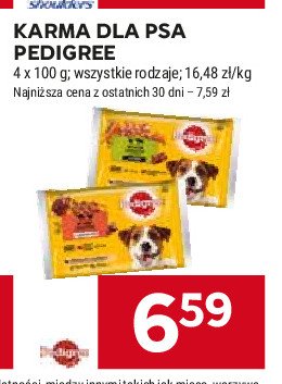 Karma dla psa wybór smaków w sosie wołowina i wątróbka + kaczka Pedigree promocja