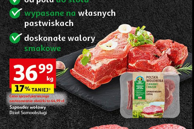 Szponder wołowy Auchan pewni dobrego promocja