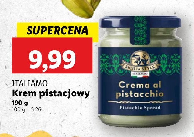 Krem z pistacji Italiamo promocja w Lidl