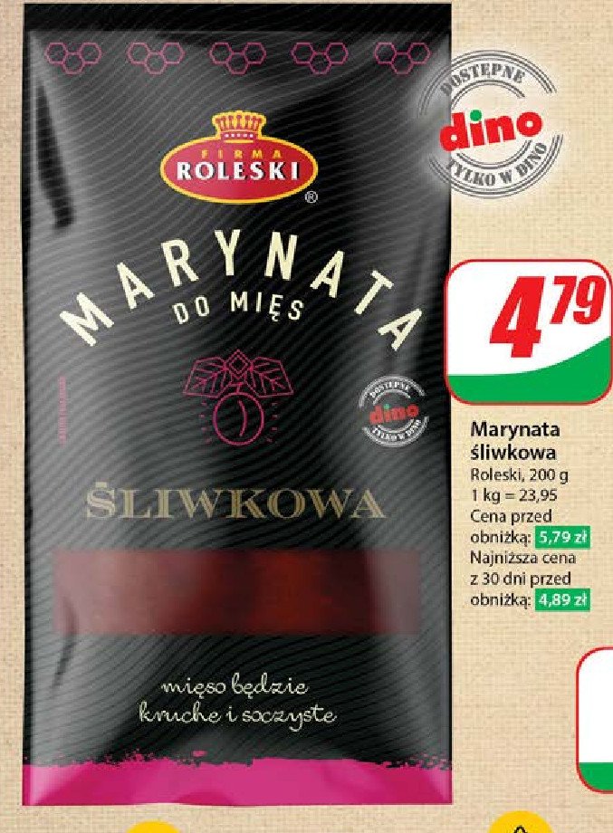 Marynata śliwkowa Roleski promocja w Dino