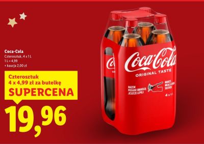 Napój czteropak 4 x 1l promocja w Lidl